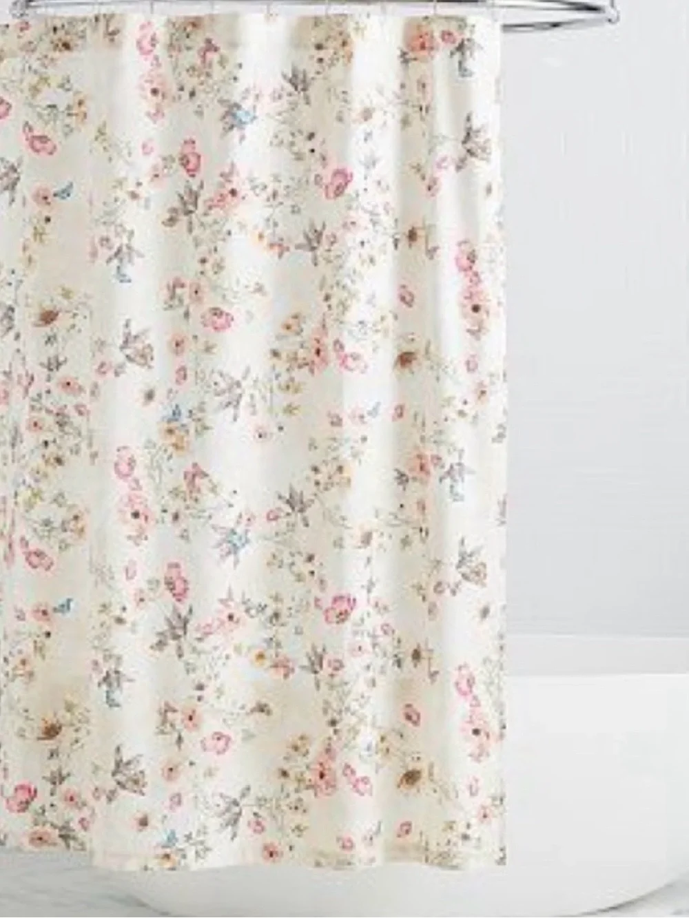 Pottery Barn Monique Lhuillier Tuileries Floral Butterfly Shower Curtain 72x72